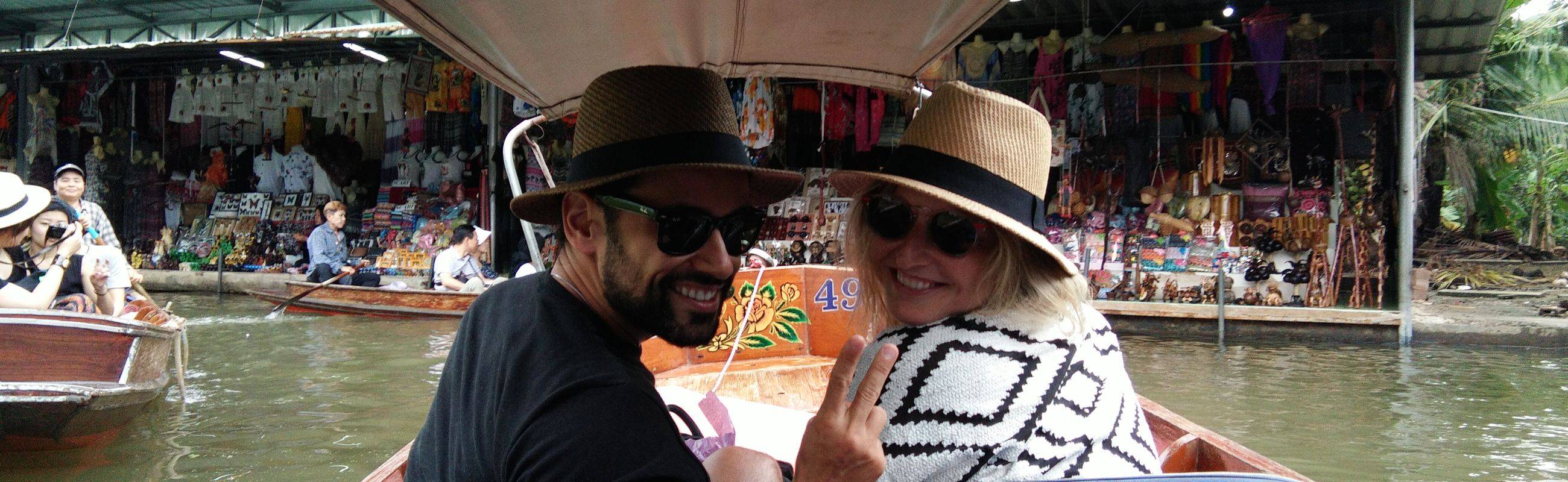 Visit Local Markets: Umbrella Railway Market, Amphawa Floating Market and Damnoen Saduak Floating (Private boat)