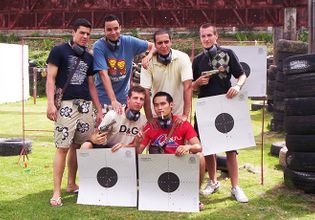 The Shooting Range in the Military Base with an Army Individual Instructor