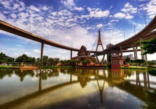 Relax by The Suspension Bridges and The Chao Phraya River