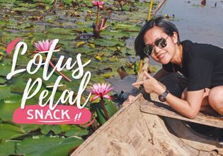 Visit Red Lotus Pond and Try Lotus Petal Snack