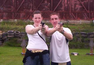 The Shooting Range in the Military Base with an Army Individual Instructor