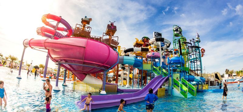 Get your adrenaline pumping with these water slides at Cartoon Network Amazone Water Park